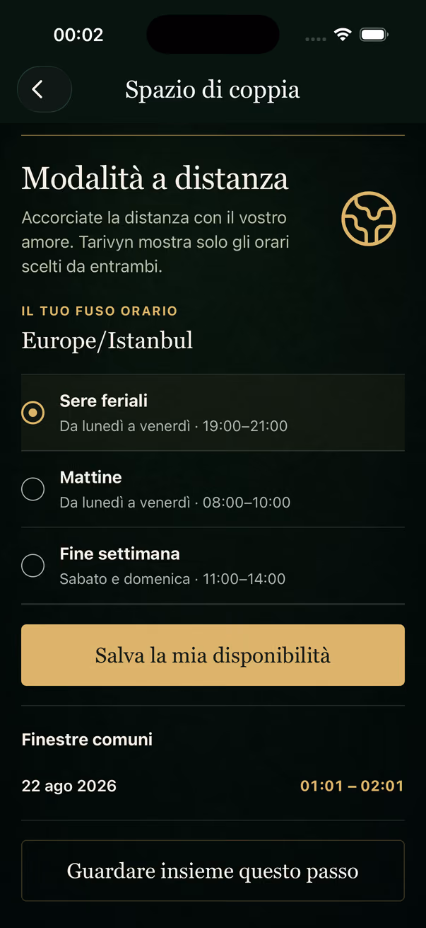 Modalità a distanza in Tarivyn